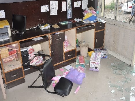 Transport office vandalized, looted 60 thousand rupees