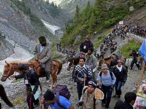 amarnath yatra halted on baltal route