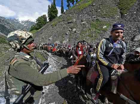 amarnath yatra starts, pilgrims less last year