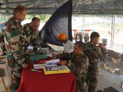 open recuritment on indian army at ambala