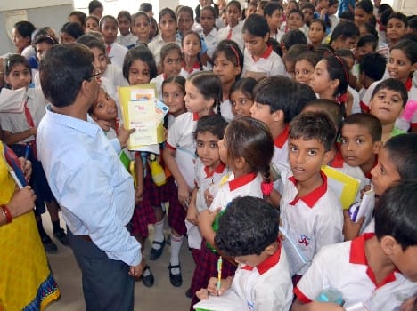 The children saw the working of the post office