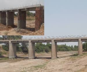 unique bridge at ghaggar river made by villagers
