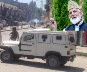 syed ali shah  geelani house arrest, clash between supporters and police