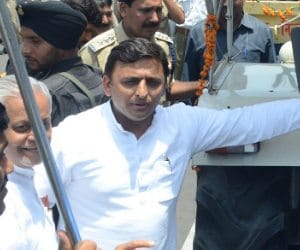 SP reacts over BJP protest.