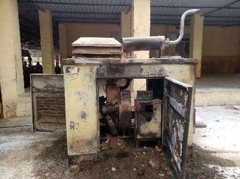 NER railway station generator fire