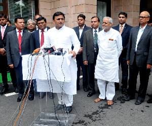 CM Akhilesh Yadav comments over BJP protest.