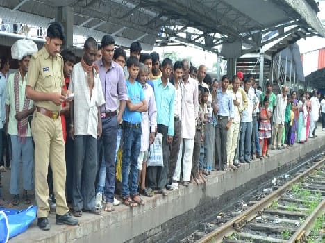 The young man was lying on the rail track life