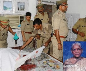 A woman murdered in Hazratganj in Lucknow.
