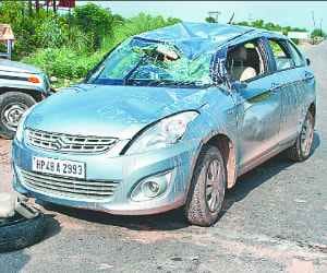 car accident in kathua, 5 vaishno devi pilgrims injured