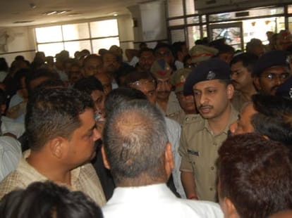 Firing on a lawyer in kanpur.