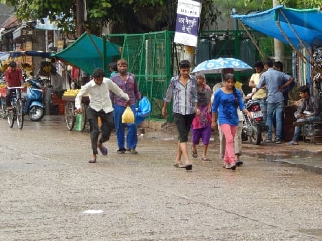 rain gave relief in summer