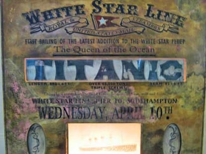 lost plaque of titanic found after 100 years
