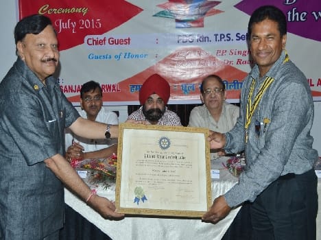 Responsibilities assigned to the new president of Rotary Club
