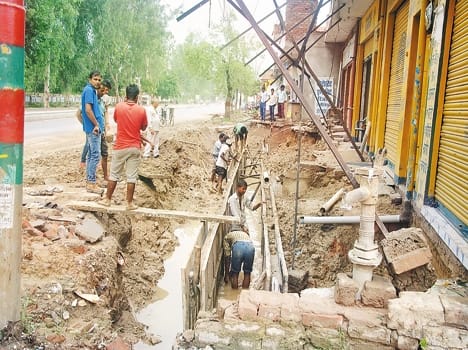 ... And started construction of sewers