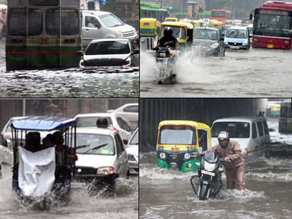 heavy rain fal in north india
