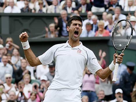 Novak Djokovic won his Mens Singles Final match against Roger Federer 
