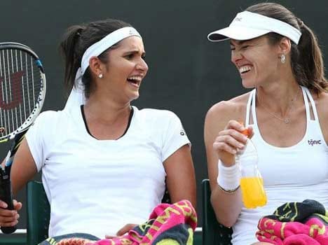 sania mirza and martina hingis rock in us open