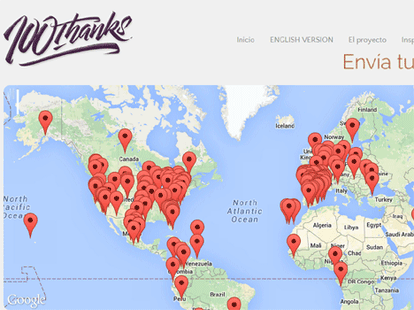 100thanks campaign getting pace around the world