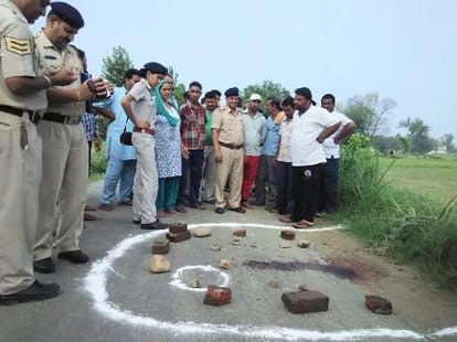 lady crushed by hrtc bus at kangra.