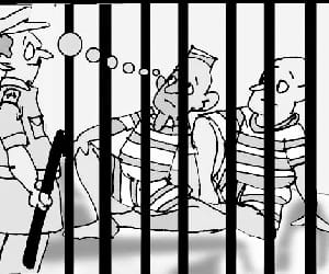 criminal hide in up jail.