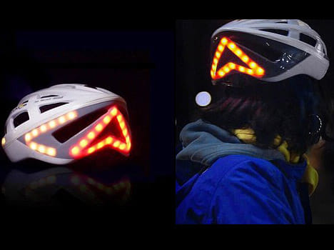 Lumos has brake lights and indicators to make cyclists' intentions clear to drivers 