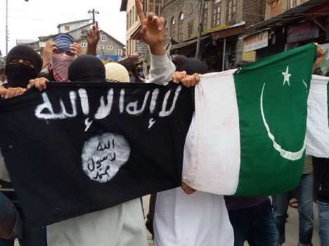pakistan & ISIS flags raised in srinagar