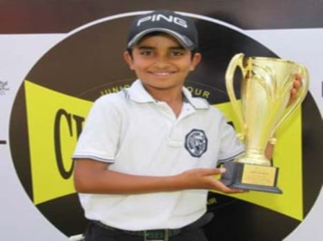 shubham jaglan won junior world golf tournament