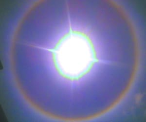 rainbow circle around the sun.
