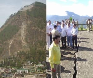 landslide in varunavat mount.