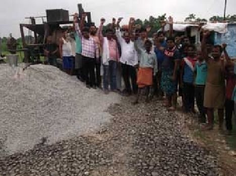 The villagers prevented road building