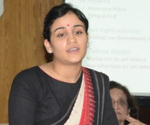 Aparna Yadav in a seminar in Lucknow.