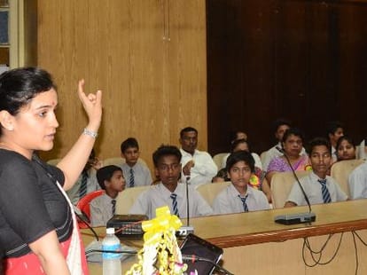 Aparna Yadav in a seminar in Lucknow.