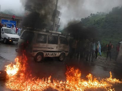 In Rajouri under curfew, the army flag march