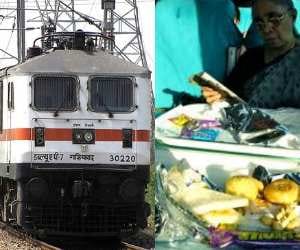 mirror piece found in shatabdi express train food