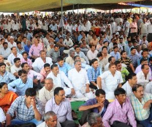 Maharally by state employees in Lucknow.