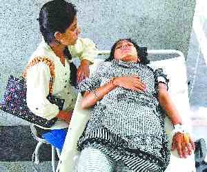 computer teacher in critical condition, referred to PGI