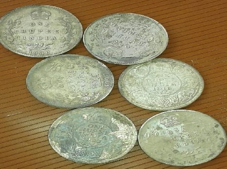 Police recovered 60 silver coins
