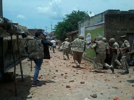 Shahgarh organically in the two communities , six injured in firing