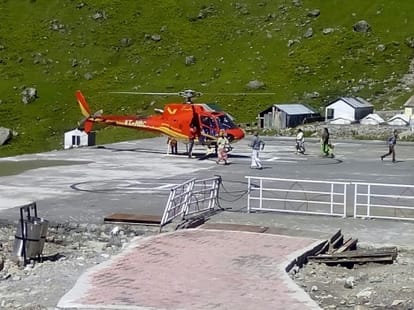 without permission heli services in kedarnath valley.