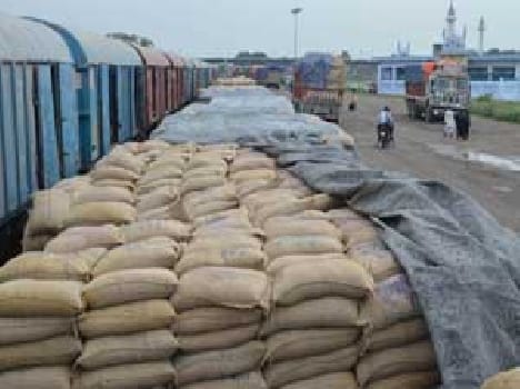 Rain-soaked wheat bags