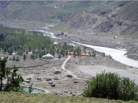 world highest cricket stadium in lahaul spiti at an altitude of 11000 feet.