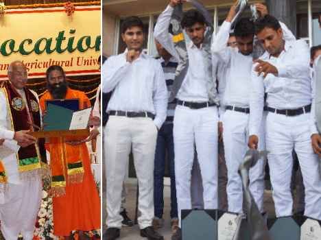 students opposed to granting honorary degree  to ramdev