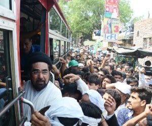 Protest by Maulana Kalbe Javvad.