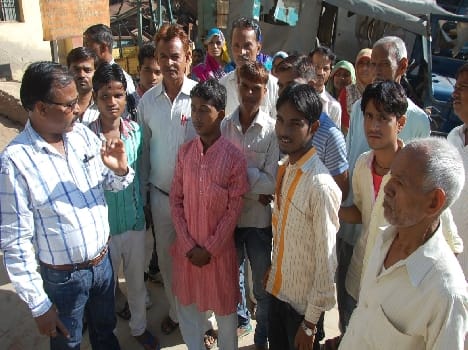 The water crisis in the corporation commotion, shouting