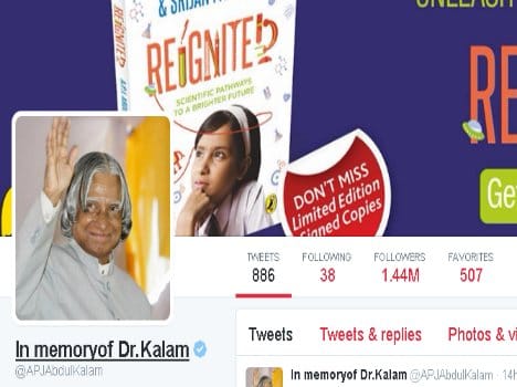 abdul Kalam Twitter account will not stop