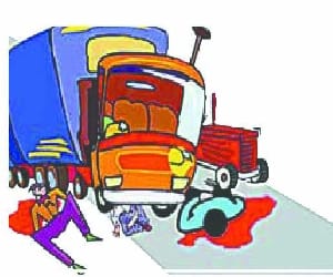 kanwar devotee died in road accident.