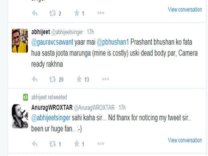 singer abhijeet controversial comment on prashant bhushan