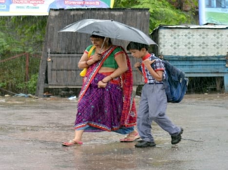 There rimjhim rain season came in several hours hydration