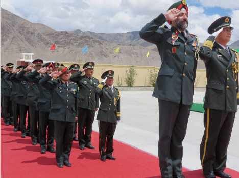 in dob china army welcomes indian army 