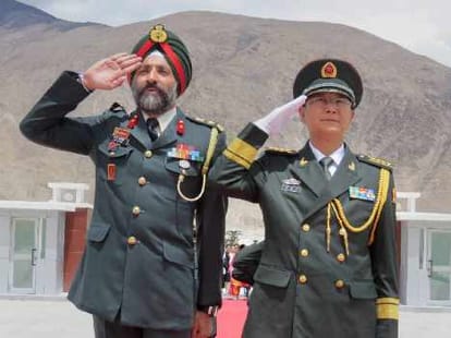 in dob china army welcomes indian army 